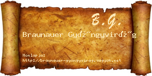 Braunauer Gyöngyvirág névjegykártya